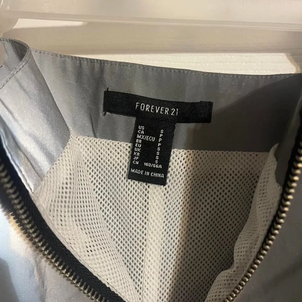 Forever-21 Women's Reflective Skirt Size Small Grey